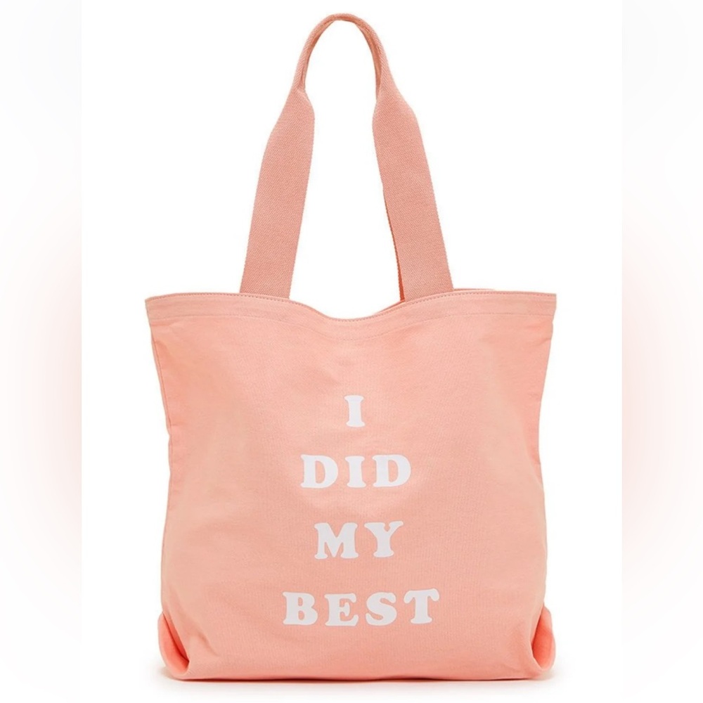 ban.do peach I DID MY BEST Canvas Tote Bag